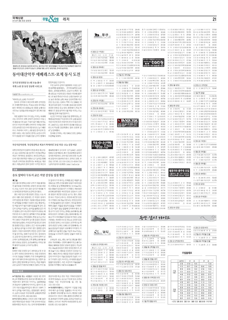 20100326_국제신문_동아대산악부 에베레스트-로체 동시 도전