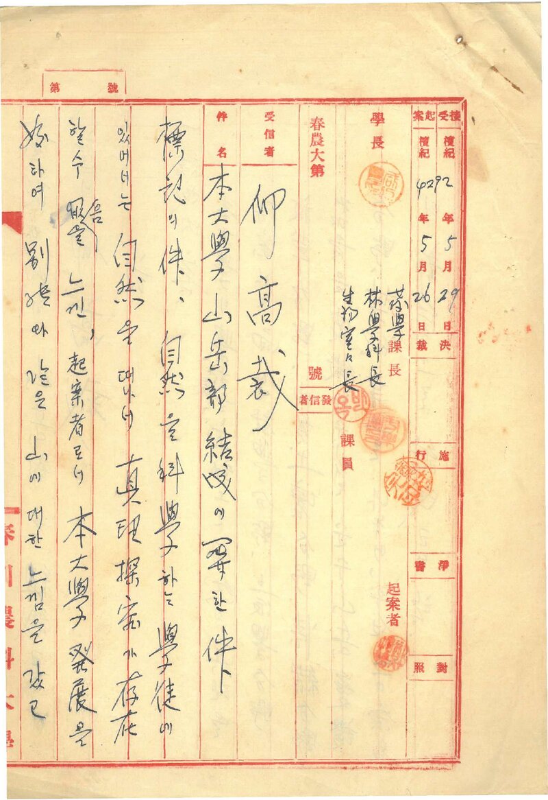 춘천농과대학산악부_산악부 결성ㆍ창립멤버 명단_1959