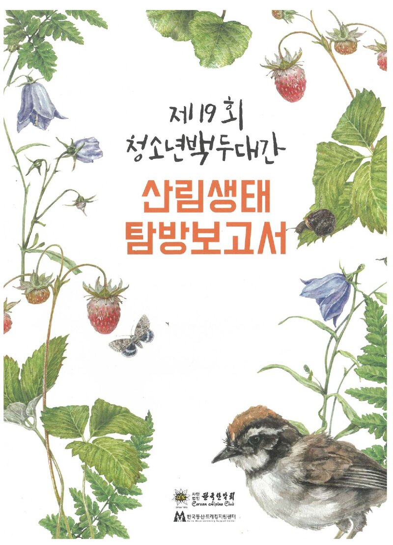 2019 제19회 한국산악회 청소년 백두대간 산림생태탐방 보고서