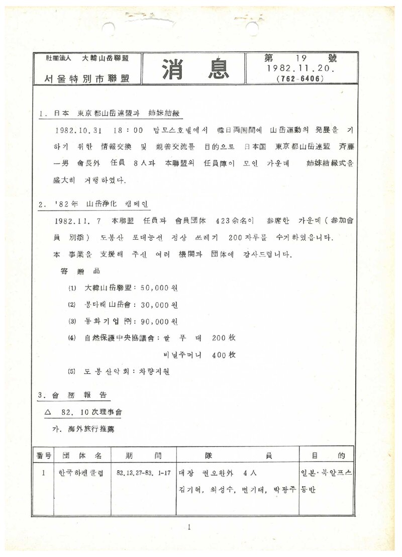서울특별시산악연맹_월보_소식_제19호_1982.11