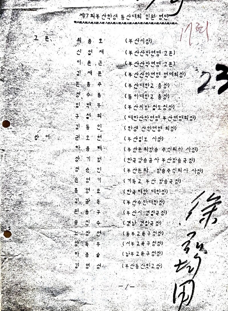 1982 제17회 부산학생등산대회_부산산악연맹