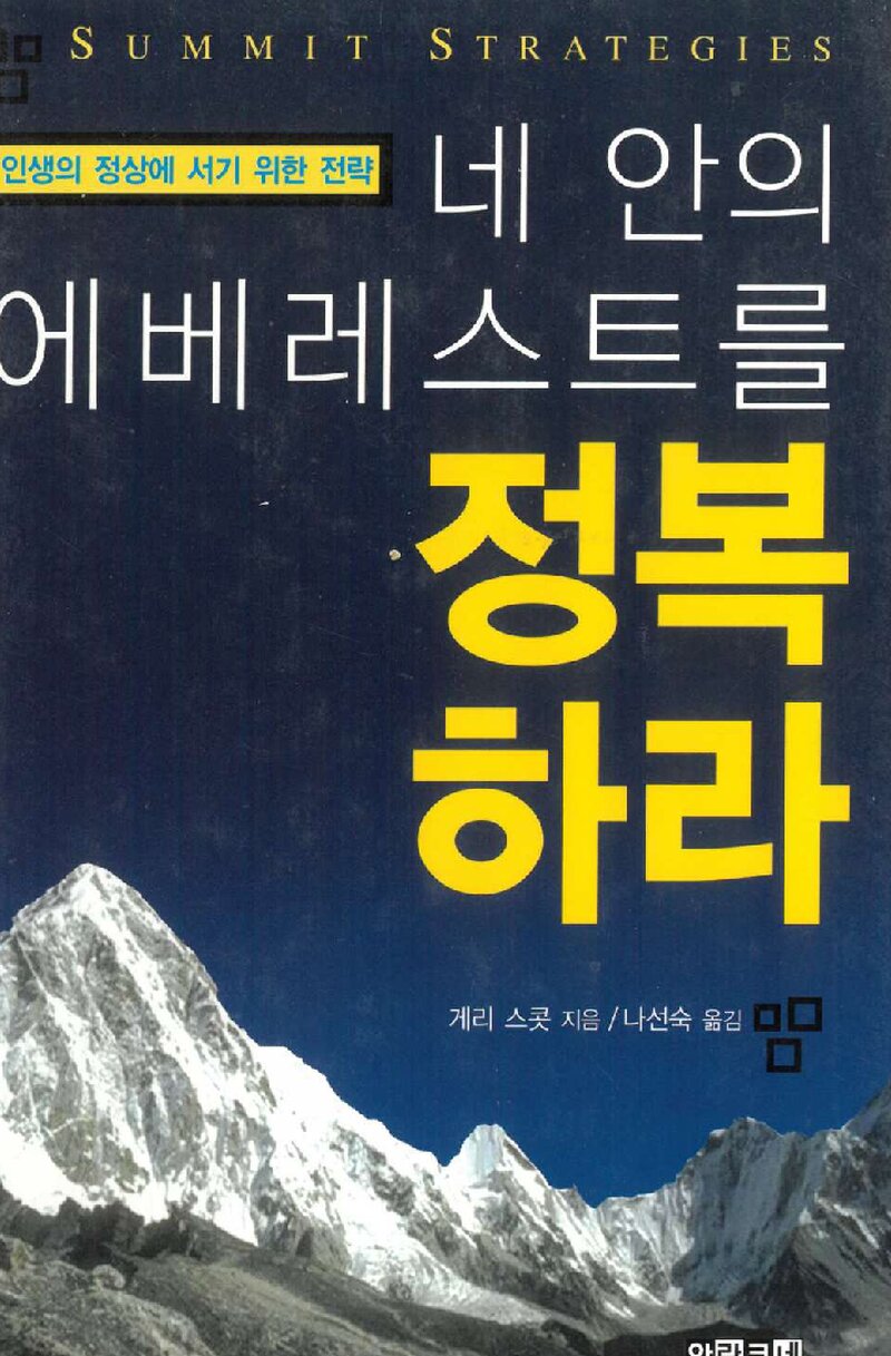 네 안의 에베레스트를 정복하라_게리 스콧_나선숙_아라크네_2005